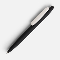 Ручка шариковая Prodir DS5 TRR-P Soft Touch, черная с белым