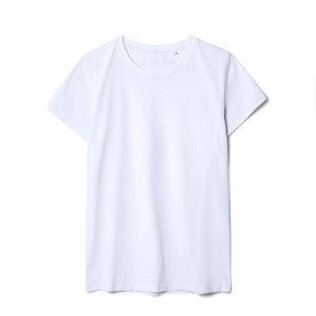 Футболка женская T-bolka Stretch Lady, белая (холодный оттенок), размер S