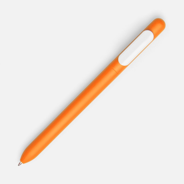 Ручка шариковая Slider Soft Touch, неоново-оранжевая с белым