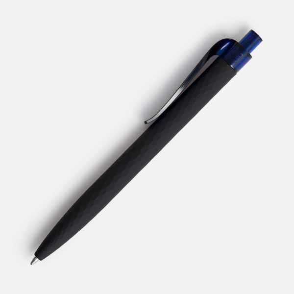 Ручка шариковая Prodir QS01 PRT-P Soft Touch, черная с синим