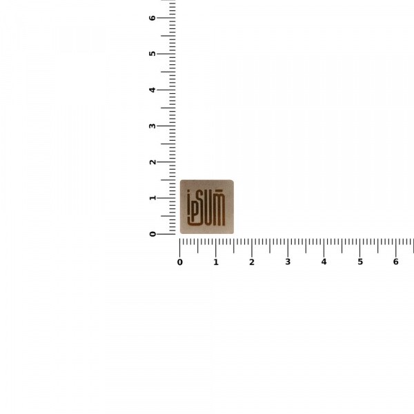 Квадратный шильдик на резинку Direct, матовый серебристый