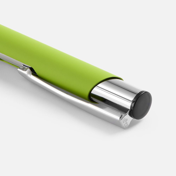 Ручка шариковая Keskus Soft Touch, зеленое яблоко