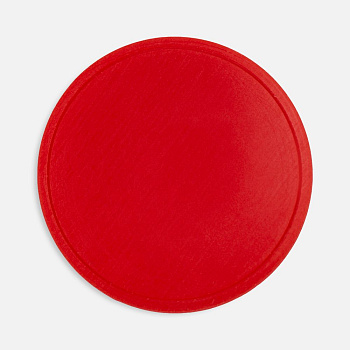 Лейбл из ПВХ Dzeta Round, M, красный