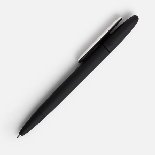 Ручка шариковая Prodir DS5 TRR-P Soft Touch, черная с белым