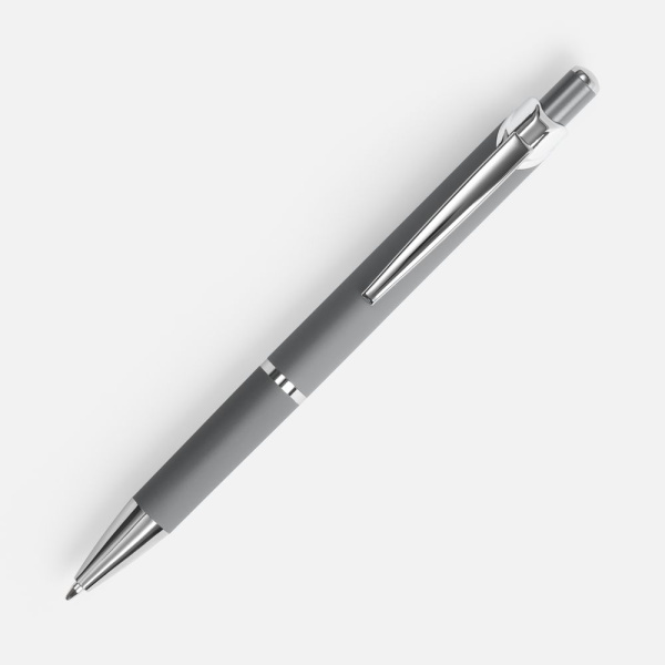 Ручка шариковая Chromos Soft Touch, серая