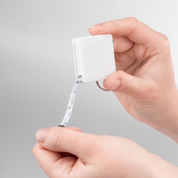 Брелок с рулеткой Square ver.2, белый