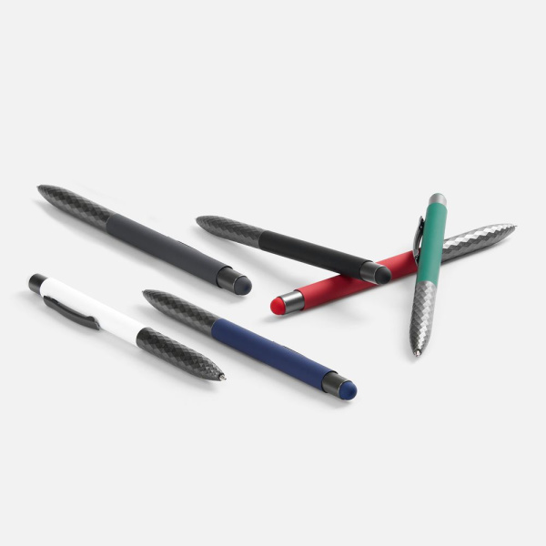 Ручка шариковая Digit Soft Touch со стилусом, черная