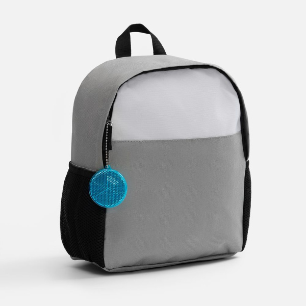 Пешеходный светоотражатель с цепочкой «Круг», синий