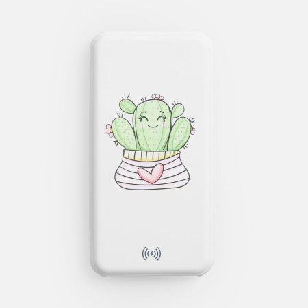 Аккумулятор с беспроводной зарядкой All Day Wireless, 10000 мАч, белый