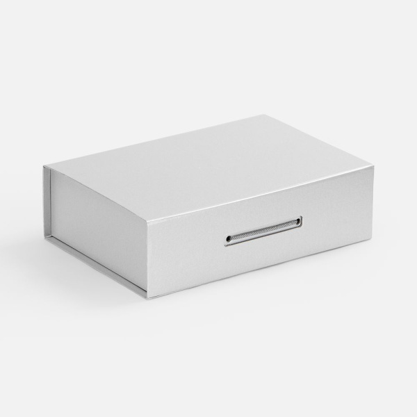 Коробка Case, подарочная, серебристая