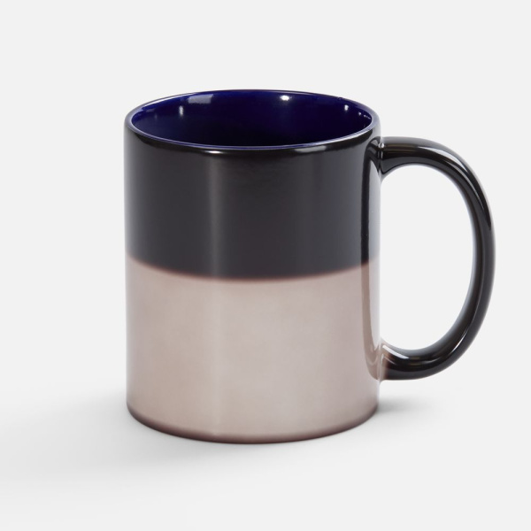 Кружка-хамелеон On Display, глянцевая, черная с синим