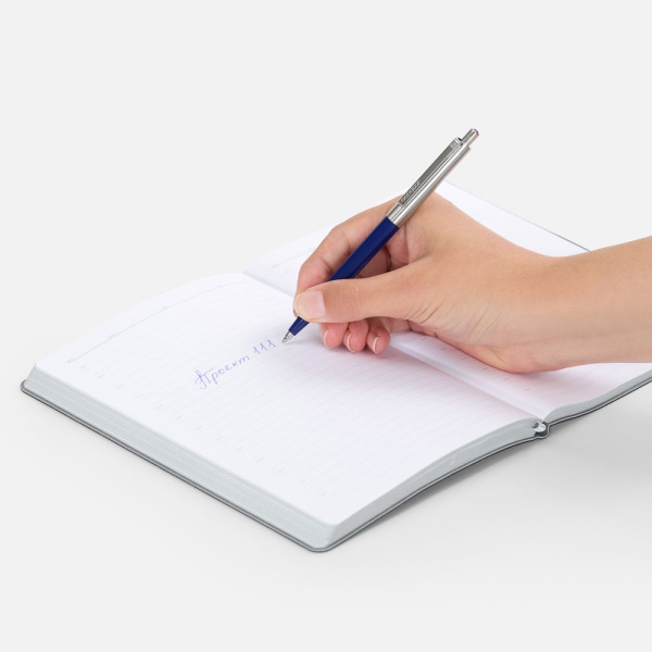 Ручка шариковая Senator Point Metal, ver.2, темно-синяя