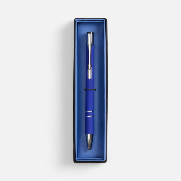 Ручка шариковая Keskus Soft Touch в футляре, синяя