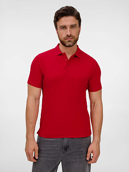 Рубашка поло унисекс Tervise, красная