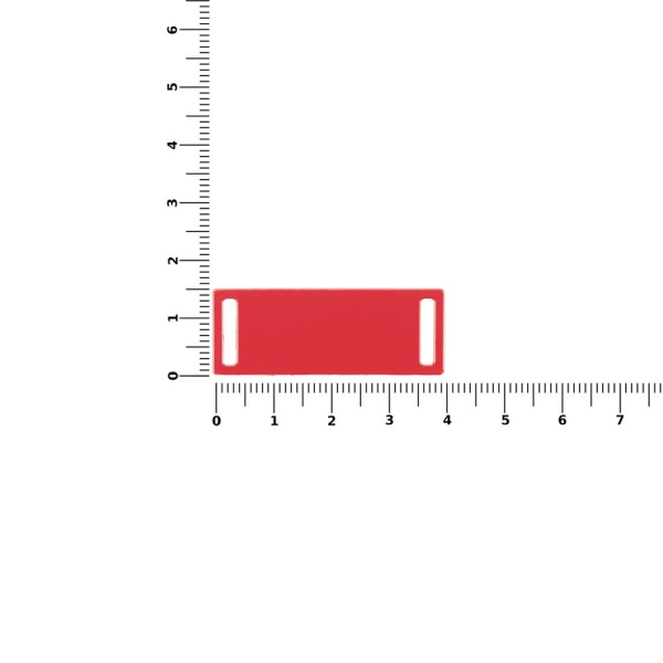 Шильдик металлический Kova, красный
