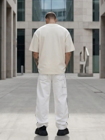 Футболка Oversize Premium 210, молочно-белая