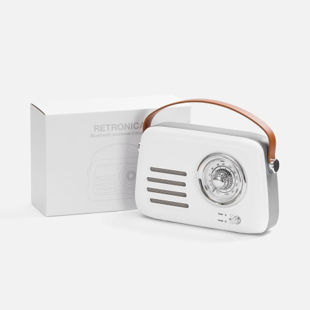 Bluetooth-колонка с радио Retronica, белая