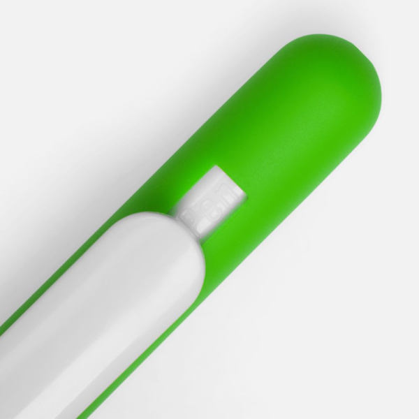 Ручка шариковая Slider Soft Touch, зеленая с белым