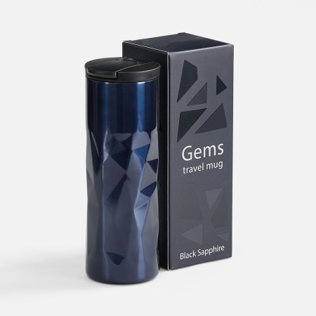 Термостакан Gems Black Sapphire, черный сапфир