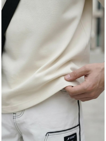 Футболка Oversize Premium 210, молочно-белая