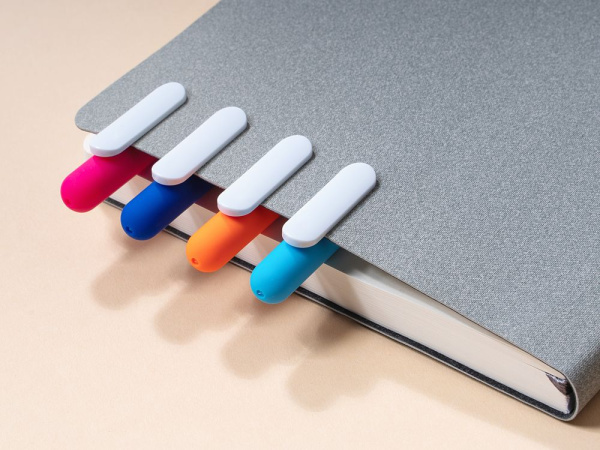 Ручка шариковая Slider Soft Touch, неоново-оранжевая с белым