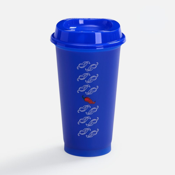 Стакан с крышкой Color Cap, ver.2, синий
