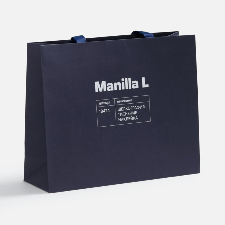 Пакет бумажный Manilla L, синий