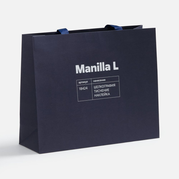 Пакет бумажный Manilla L, синий