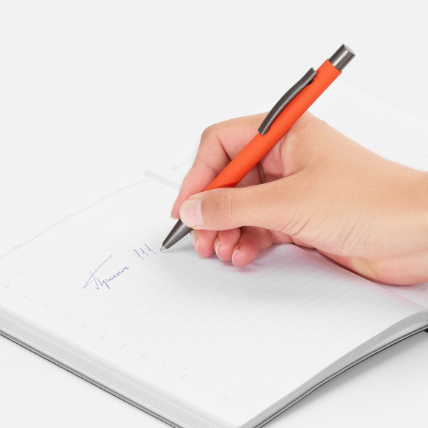 Ручка шариковая Atento Soft Touch, оранжевая