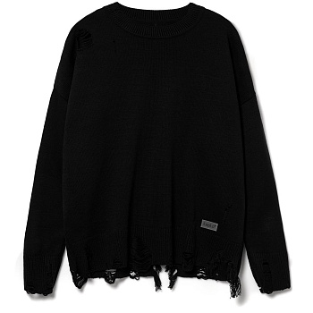Джемпер оверсайз унисекс Grunge, черный, размер L/XL Джемпер оверсайз унисекс Grunge, черный, размер L/XL