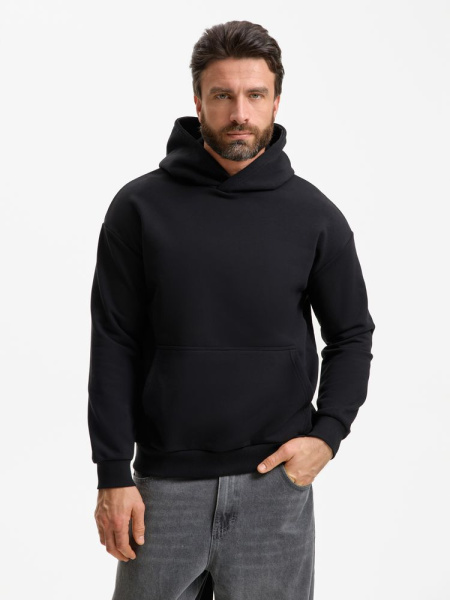 Худи унисекс оверсайз Daylero, черное