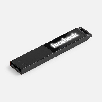 Флешка markBright Black с белой подсветкой, 32 Гб