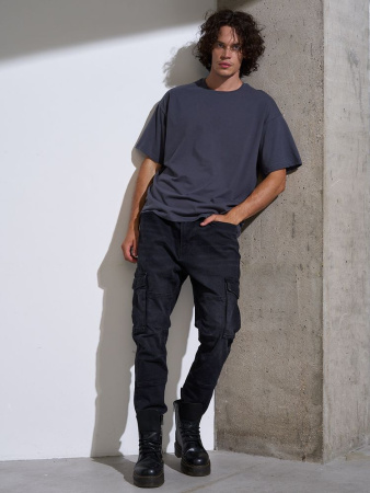 Футболка Oversize Premium, темно-серая (антрацит)