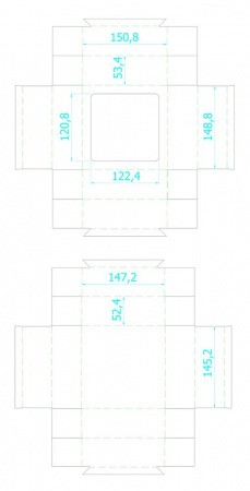 Коробка с окном Vindu, большая